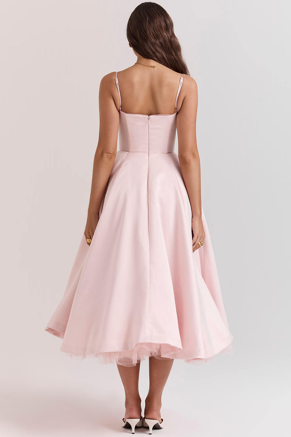 ELIORA | Elegantes Midi-Kleid mit Tüllrock