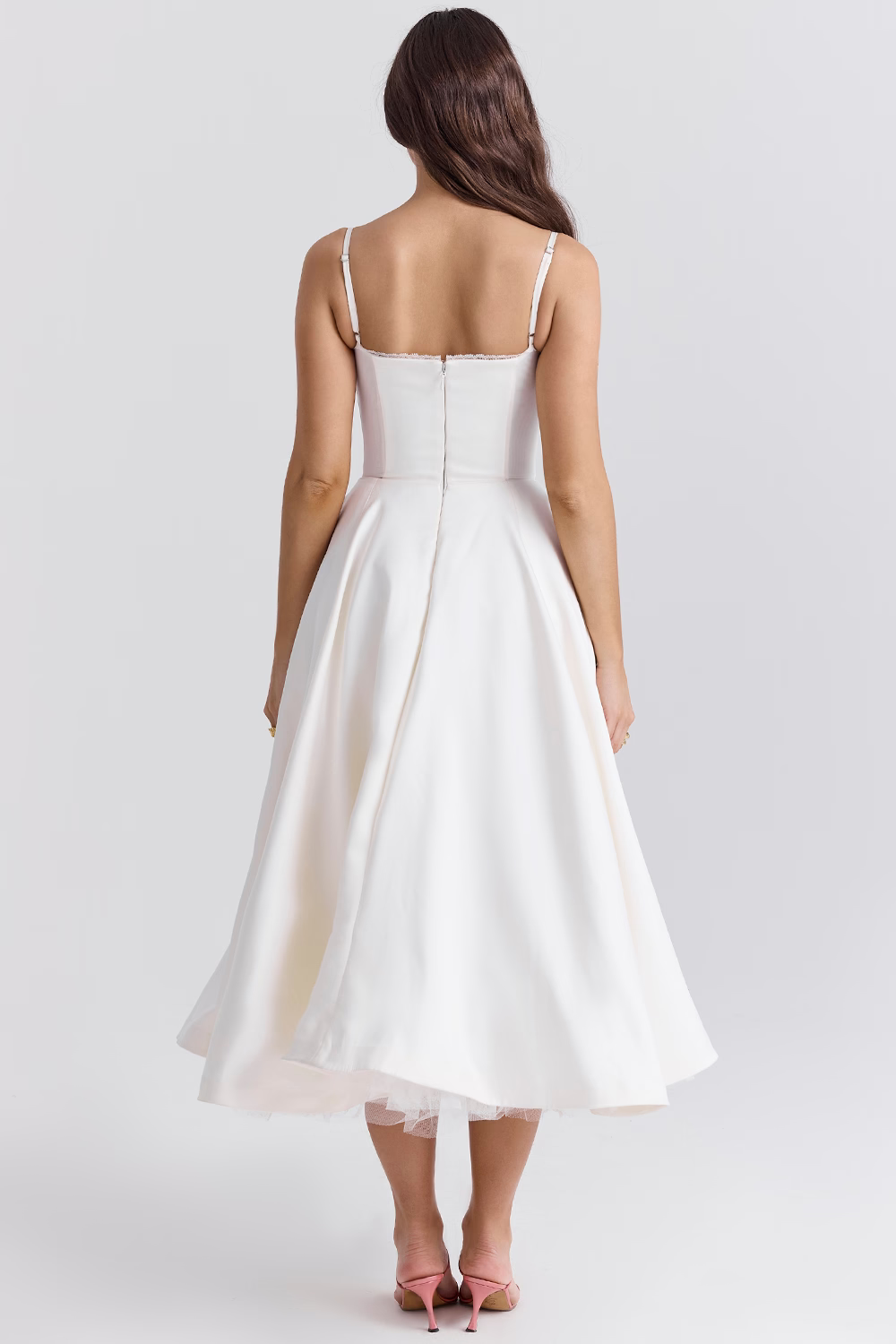 ELIORA | Elegantes Midi-Kleid mit Tüllrock