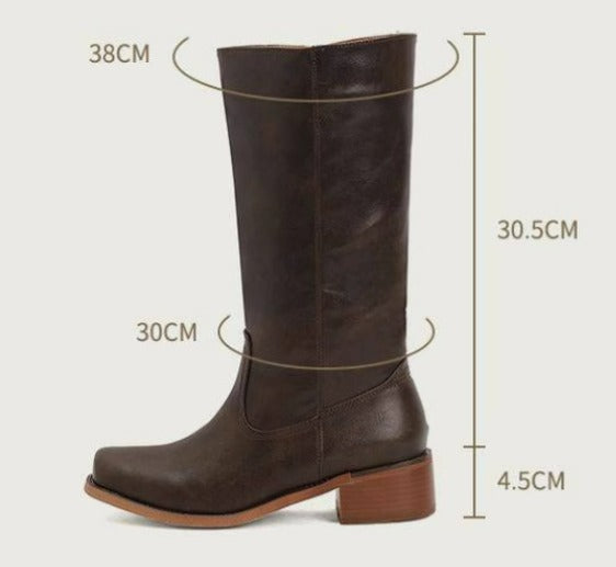 LEONIE | Leder Lange Stiefel für Damen