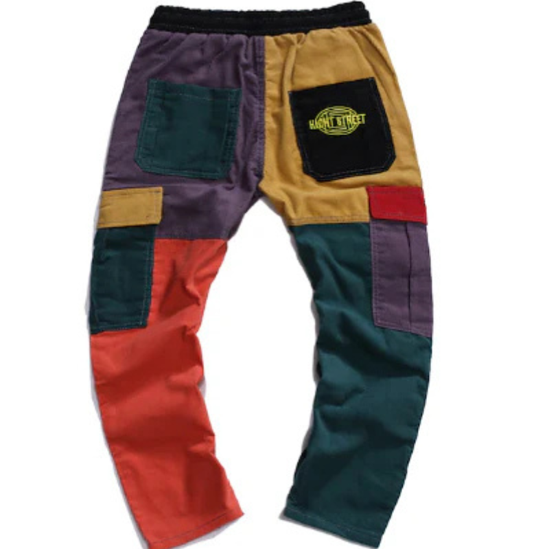 Mehrfarbige Cargohose aus Cord für Herren – Streetstyle trifft Komfort