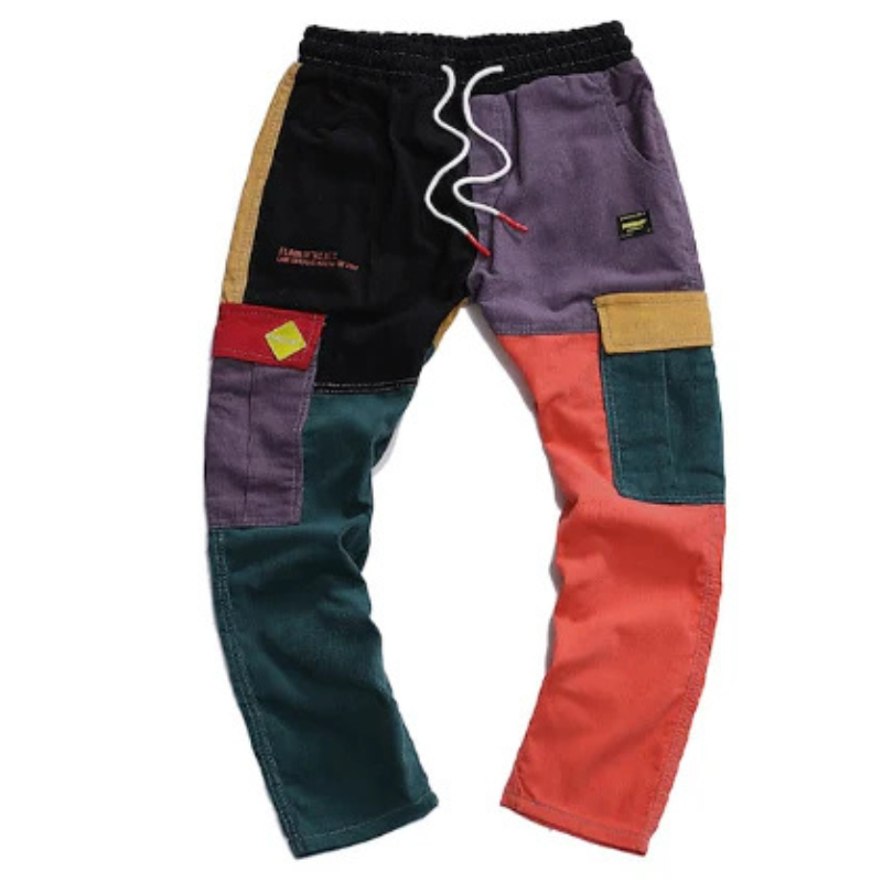 Mehrfarbige Cargohose aus Cord für Herren – Streetstyle trifft Komfort
