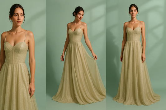ALYSÉE | Satin Abendkleid mit Offenem Rücken
