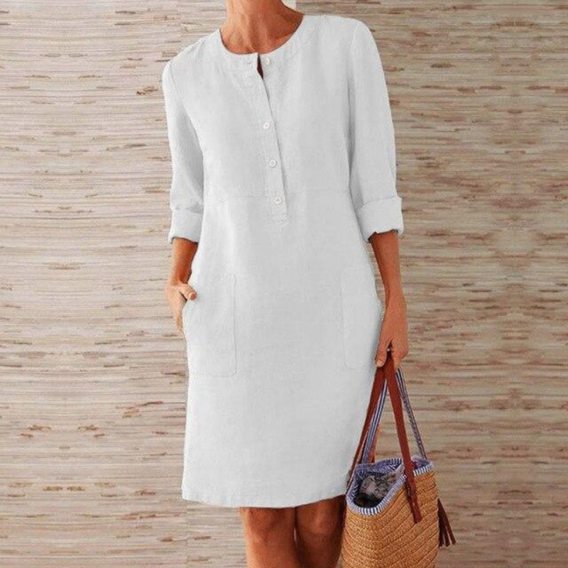 Sommerkleid Mit Rundhalsausschnitt Für Damen | Mini