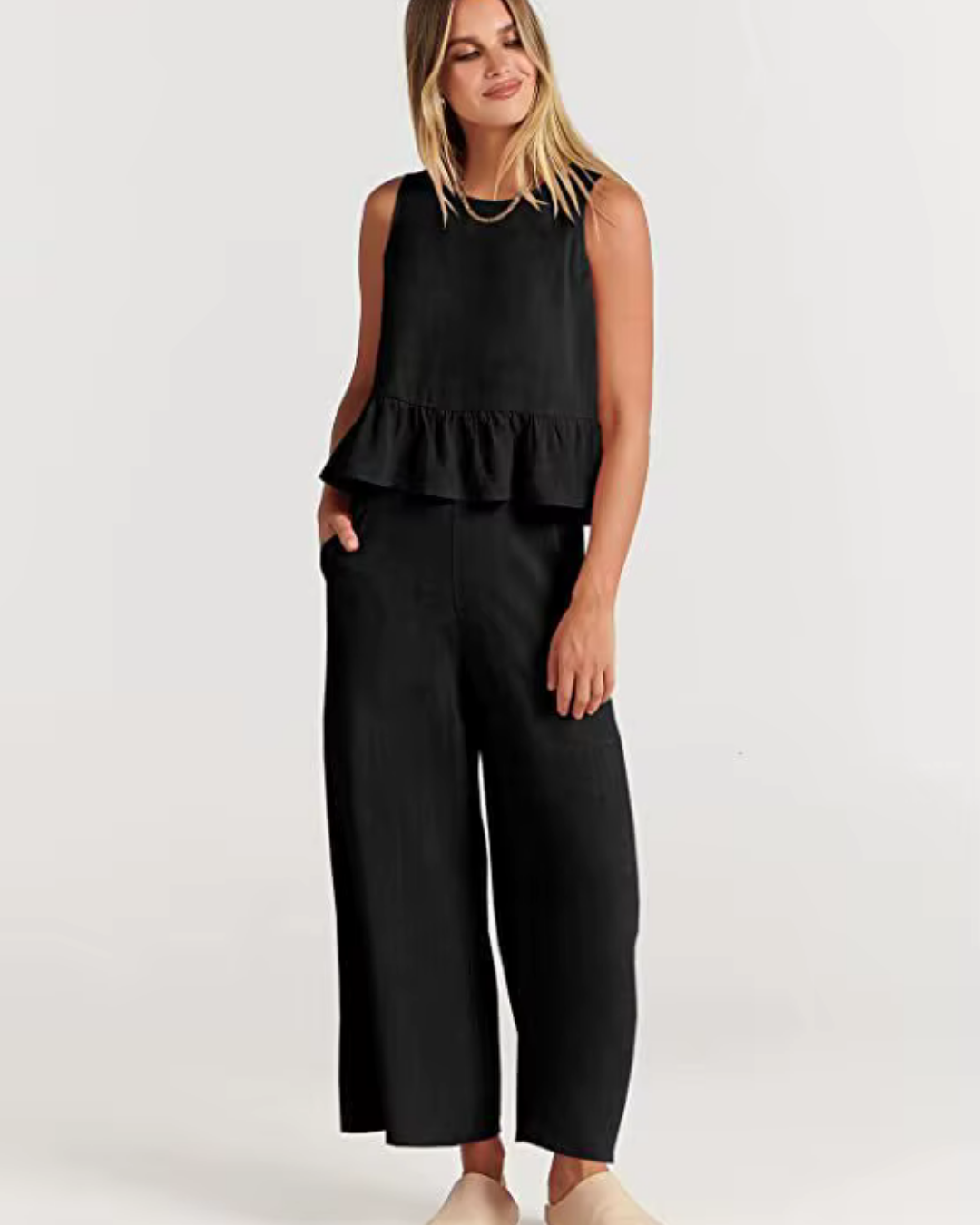 Damen Lässig Leichte Zweiteiliges Set | Hose und Oberteil