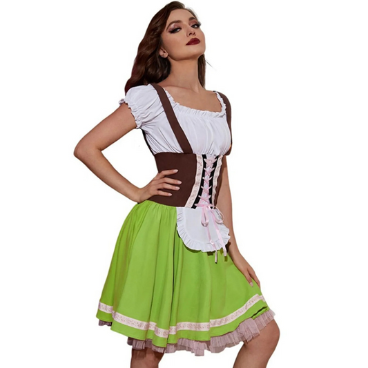 Damen Klassisches Deutsches Oktoberfest Dirndl Kleid