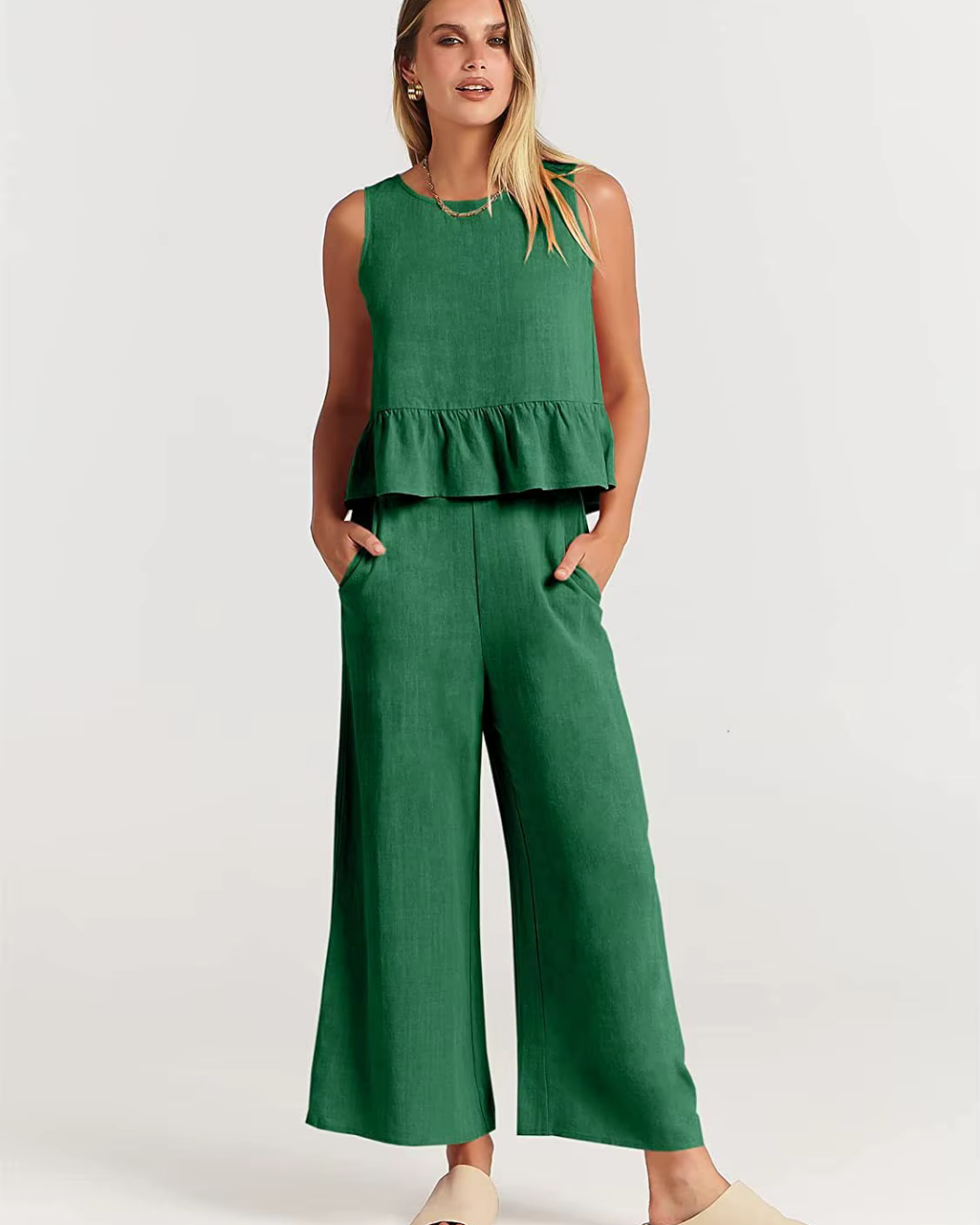 Damen Lässig Leichte Zweiteiliges Set | Hose und Oberteil
