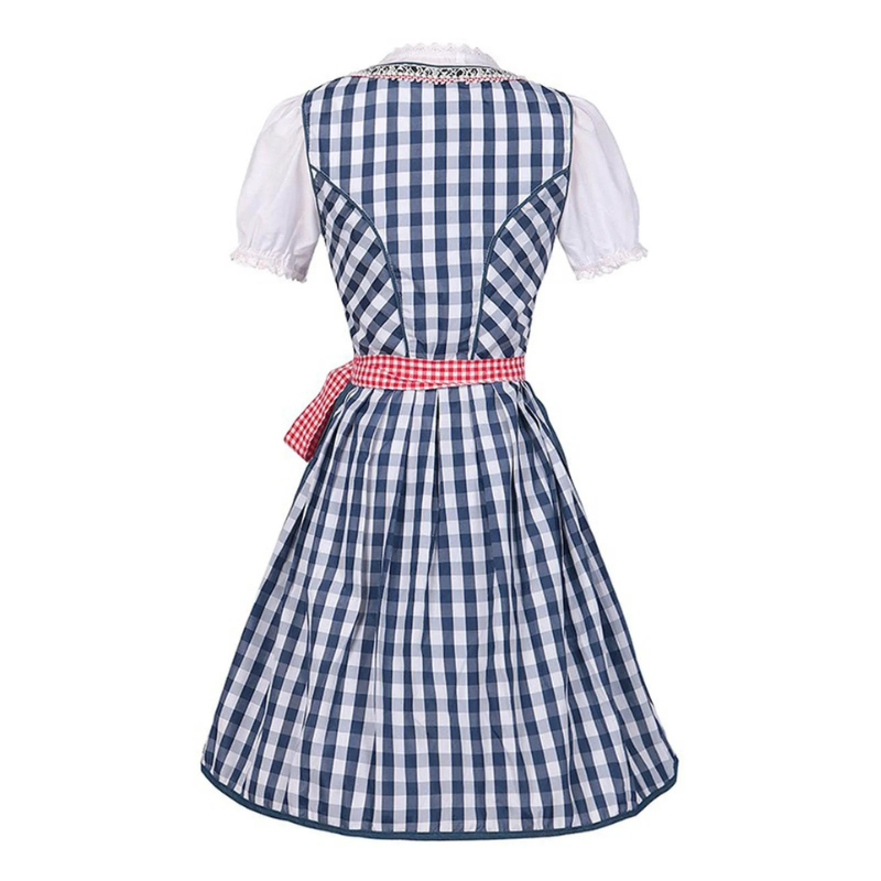 Damen Dirndlkleid in Blau – Klassisches Oktoberfest Outfit Elegant & Feminin