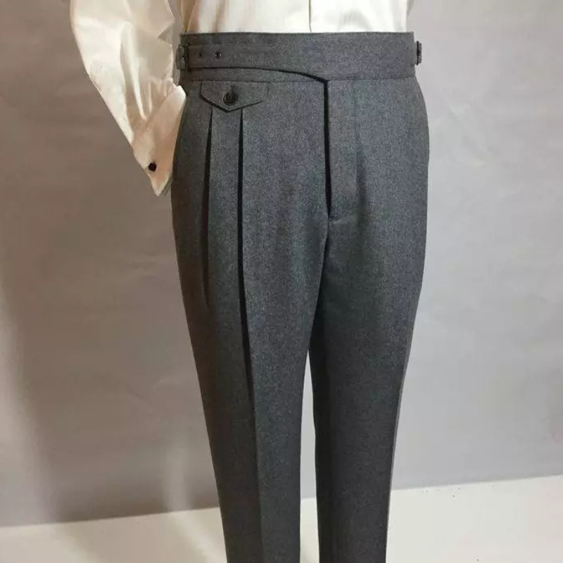 Formelle Herren-Hose mit hoher Taille – Elegant, bequem & business-tauglich