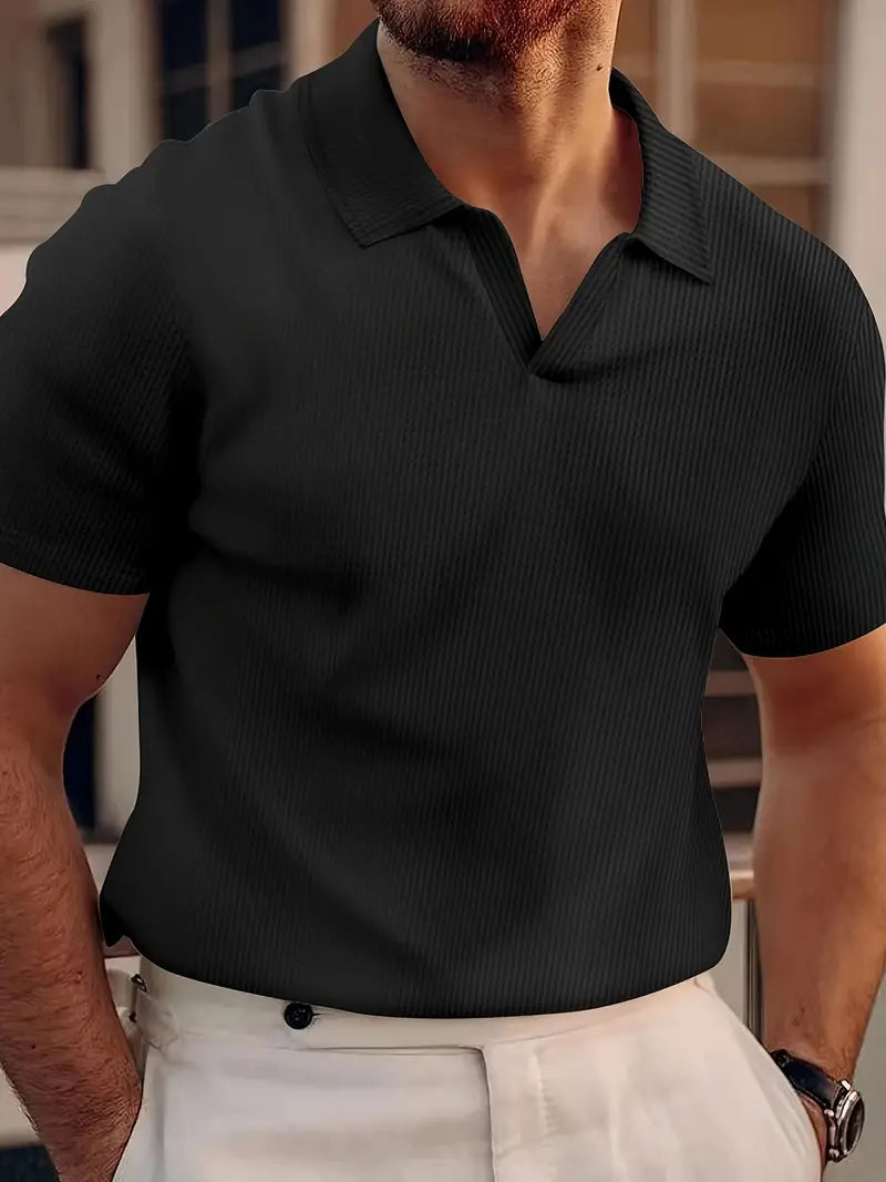 Waffelstruktur Polo für Herren | Modern & Sommerlich