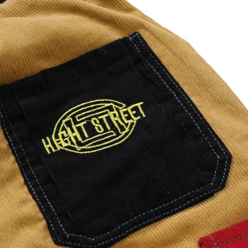 Mehrfarbige Cargohose aus Cord für Herren – Streetstyle trifft Komfort