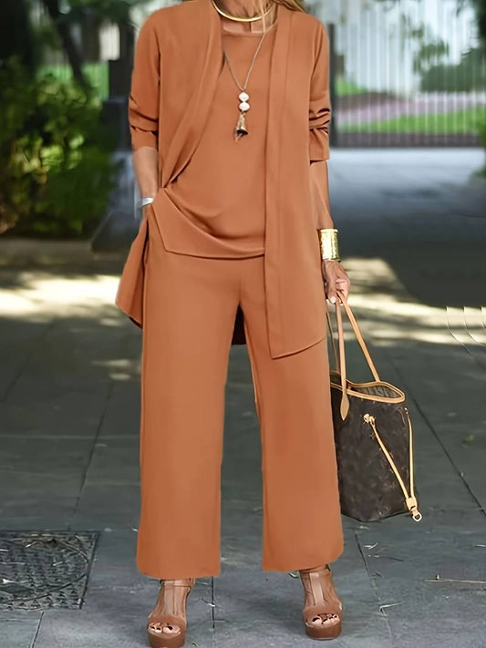 Damen Elegantes Zweiteiliges Set | Lässiger & Zeitloser Look