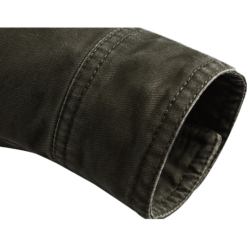 Langärmelige Herren-Bikerjacke mit Reißverschluss – Markanter Stil trifft moderne Passform