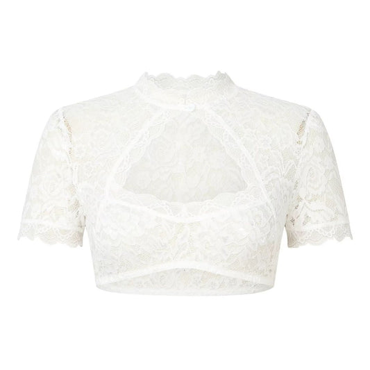 Damen Weiße Oktoberfest Dirndl Bluse