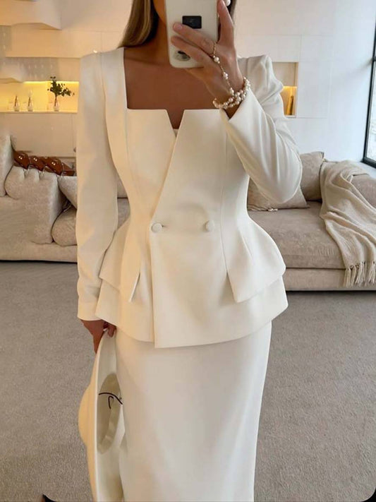 VALÉRIA | Elegantes zweiteiliges Büro-Outfit mit Blazer und Rock