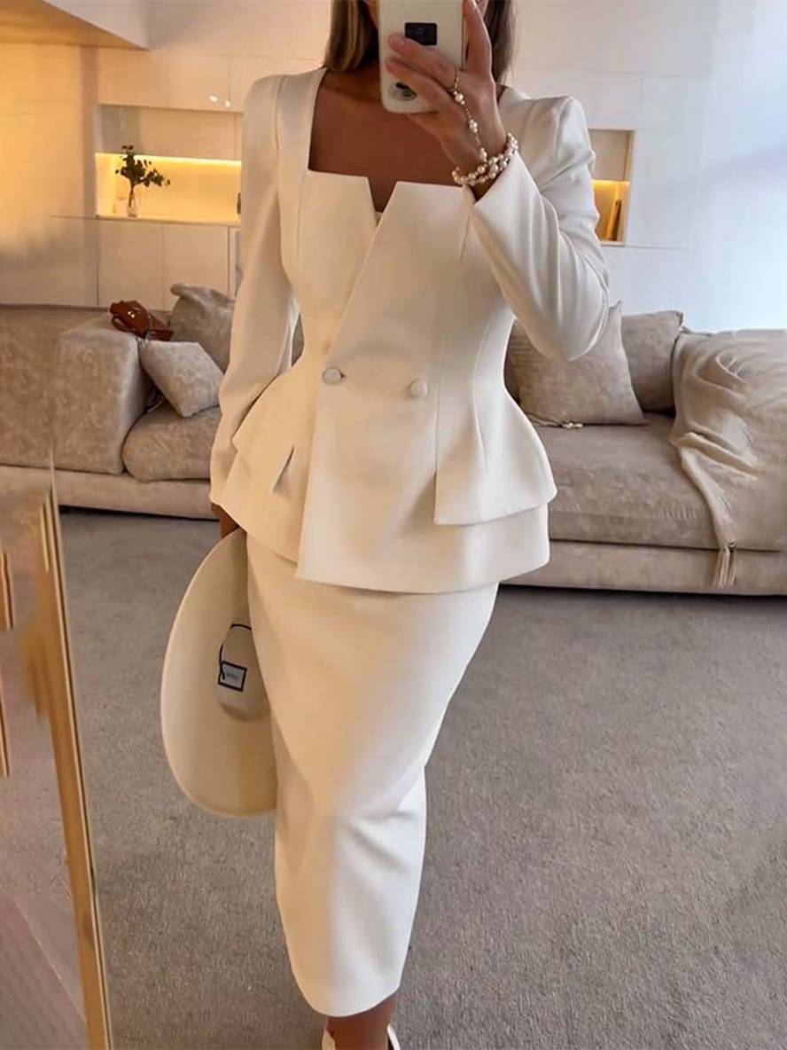 VALÉRIA | Elegantes zweiteiliges Büro-Outfit mit Blazer und Rock