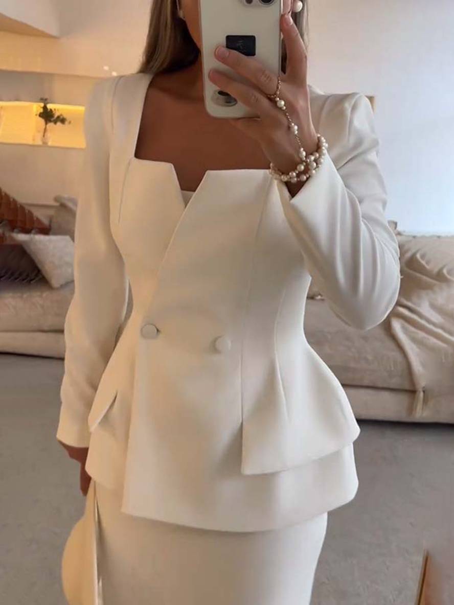 VALÉRIA | Elegantes zweiteiliges Büro-Outfit mit Blazer und Rock