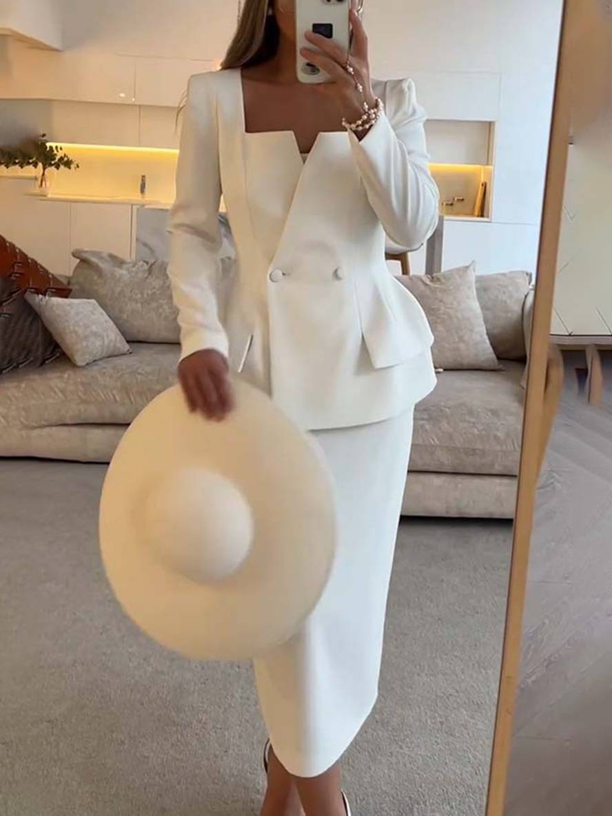 VALÉRIA | Elegantes zweiteiliges Büro-Outfit mit Blazer und Rock