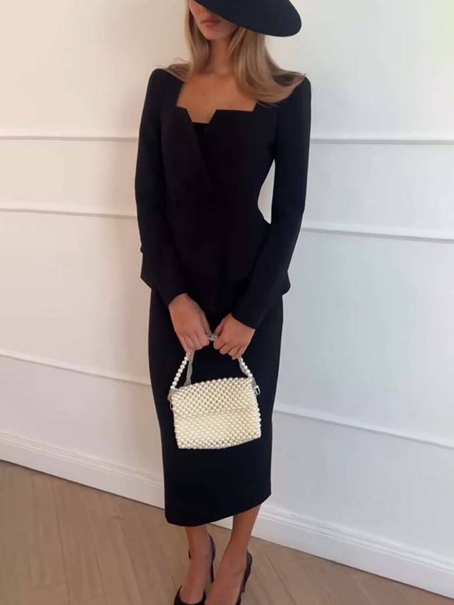 VALÉRIA | Elegantes zweiteiliges Büro-Outfit mit Blazer und Rock