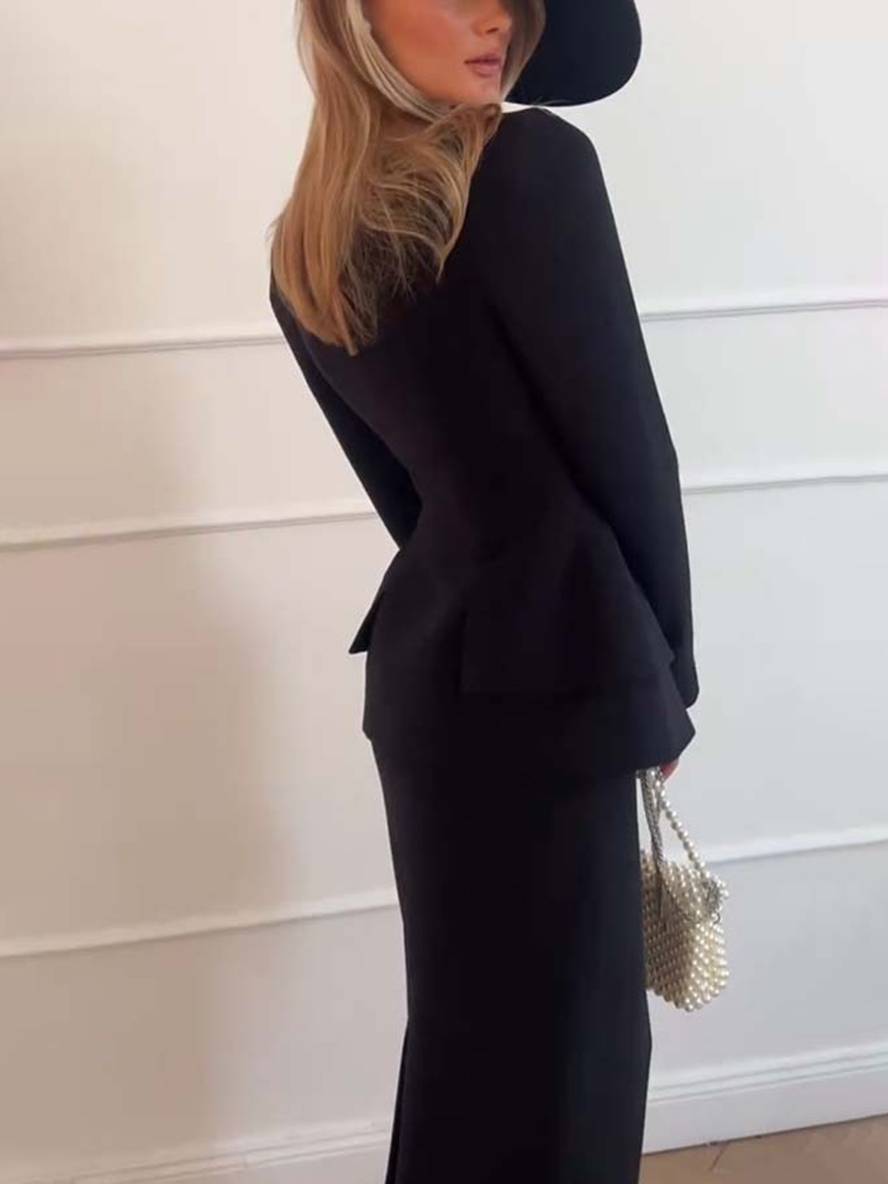 VALÉRIA | Elegantes zweiteiliges Büro-Outfit mit Blazer und Rock