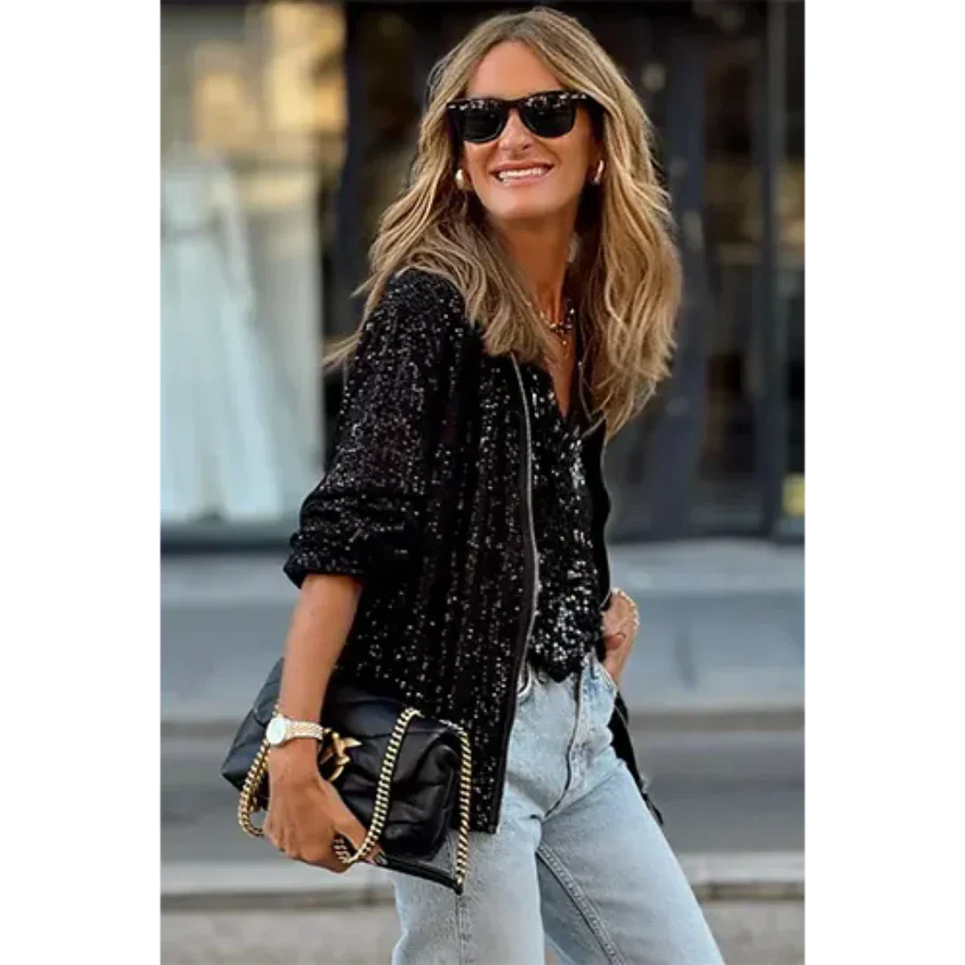 Damen-Bomberjacke mit Reißverschluss – Elegant & Modern