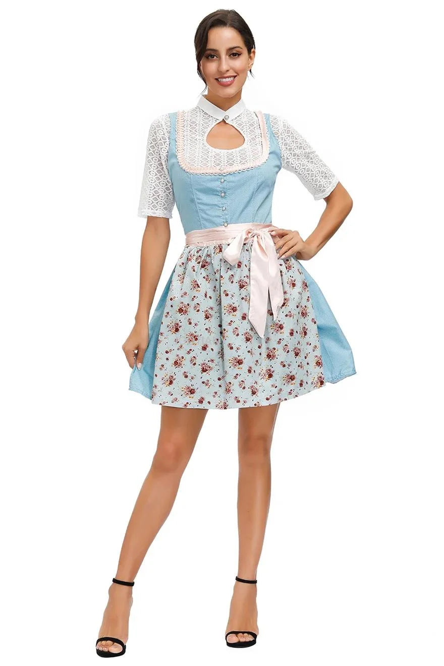 Damen Bayerisches Dirndlkleid – Traditionelles Oktoberfest Trachtenkleid Elegant & Festlich
