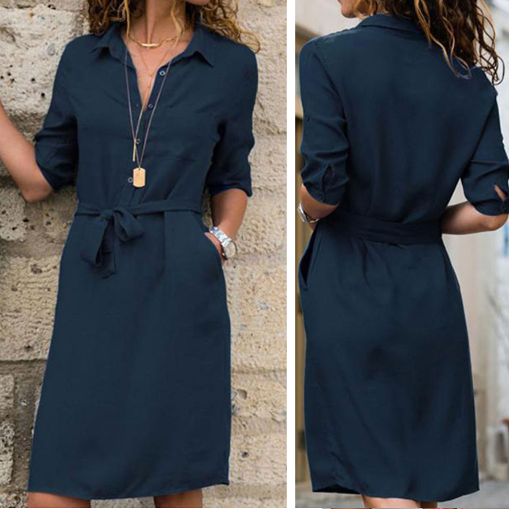 Lässiges Wickelhemdkleid Für Damen | Mini