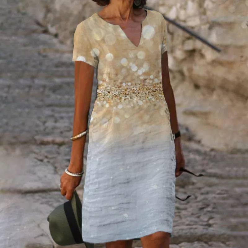 Kurzärmliges Sommerkleid Mit Blumenmuster Für Damen | Mini