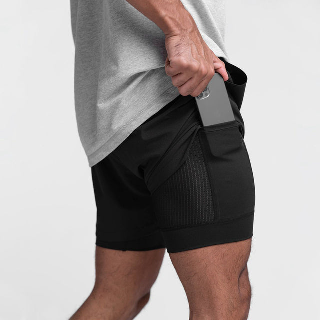 Atmungsaktive Herren-Sportshorts mit integrierter Fahrradhose – Funktional, bequem & leistungsstark