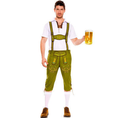 Herren Lederhosen mit Stickerei – Traditionelle Trachtenhose für Oktoberfest & Volksfeste
