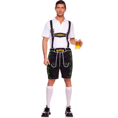 Herren Lederhosen mit Stickerei – Traditionelle Trachtenhose für Oktoberfest & Volksfeste