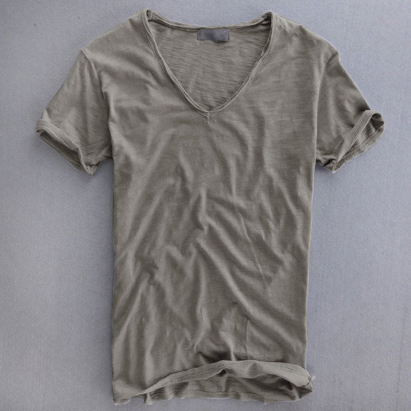 Bequemes Sommer-T-Shirt für Herren mit V-Ausschnitt – Leicht, stilvoll & vielseitig