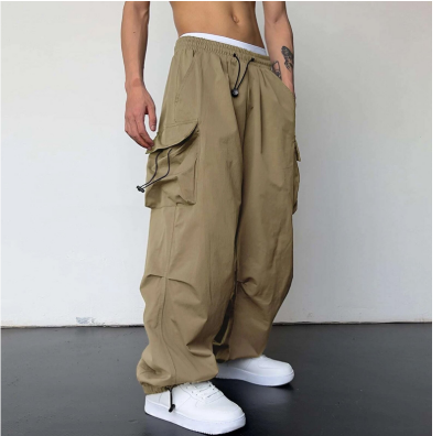 Baggy Hose mit weitem Bein und Multi-Taschen – Streetstyle für Herren mit Funktion