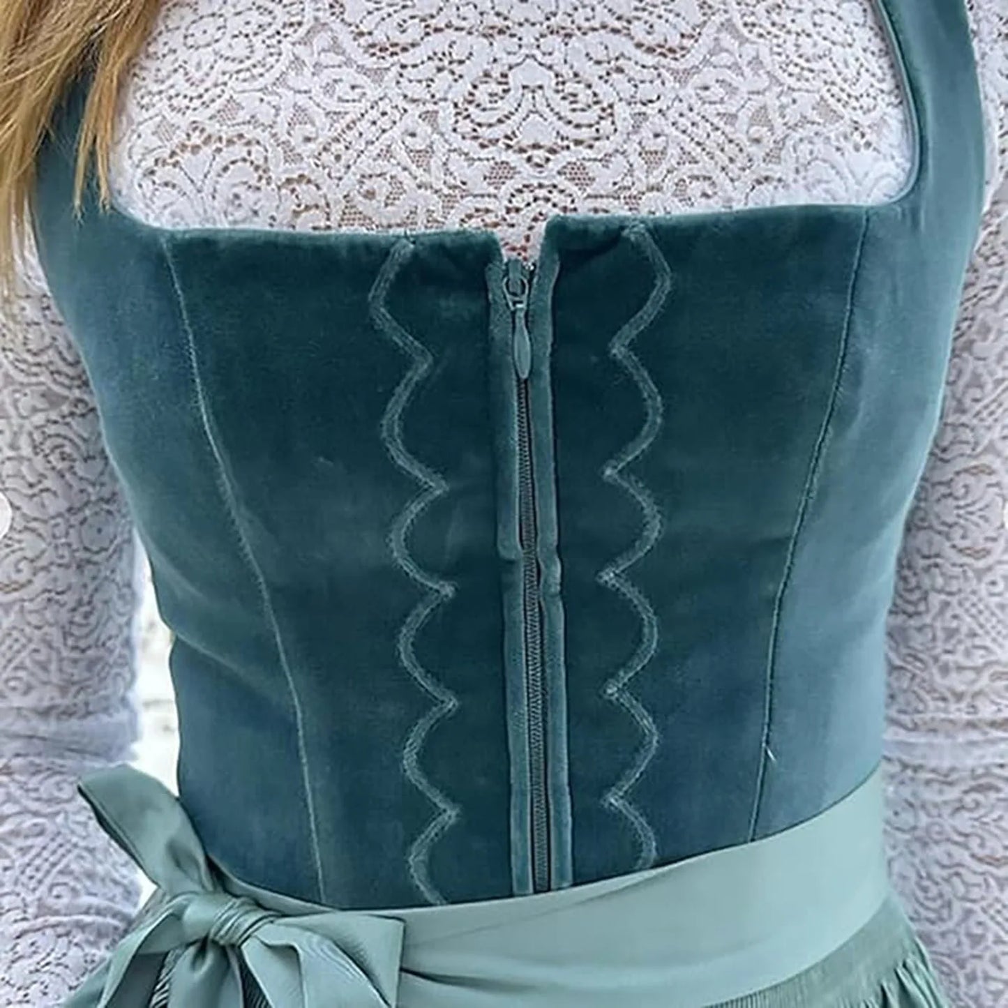 Damen Dirndlkleid im eleganten Vintage-Stil – Perfekt für Oktoberfest & Festtage