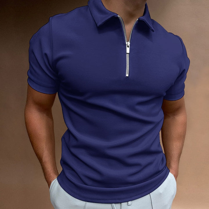 Tailliertes Herren Poloshirt mit halbem Reißverschluss – Modern, bequem & vielseitig