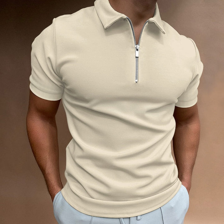 Tailliertes Herren Poloshirt mit halbem Reißverschluss – Modern, bequem & vielseitig