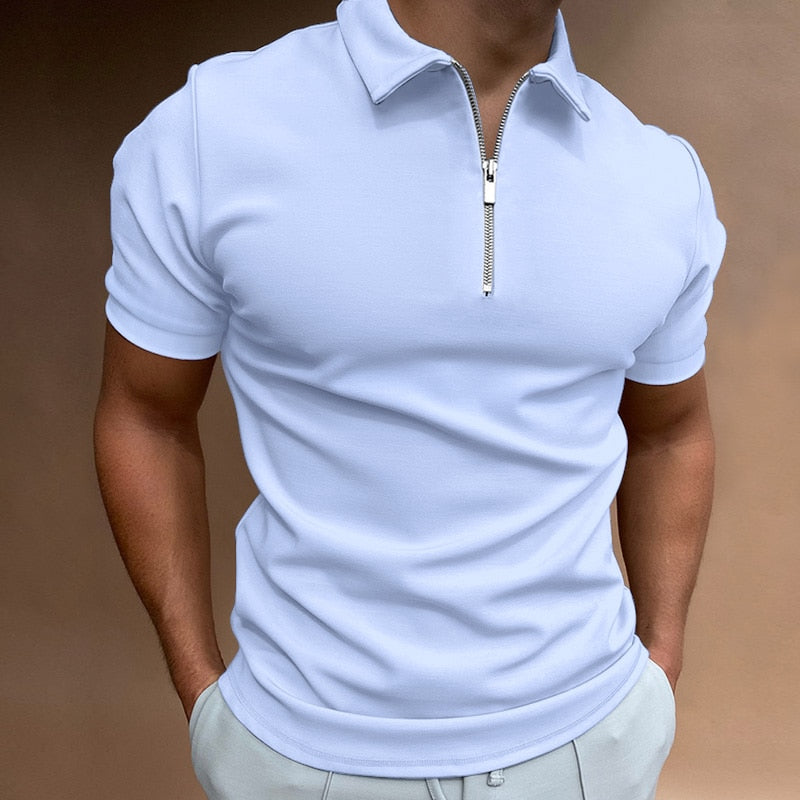 Tailliertes Herren Poloshirt mit halbem Reißverschluss – Modern, bequem & vielseitig