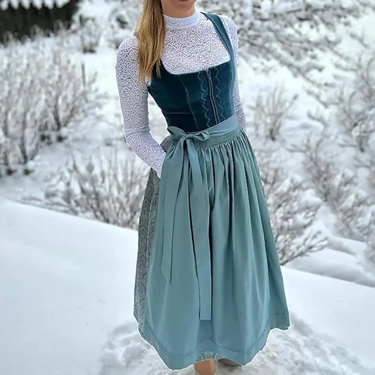 Damen Dirndlkleid im eleganten Vintage-Stil – Perfekt für Oktoberfest & Festtage