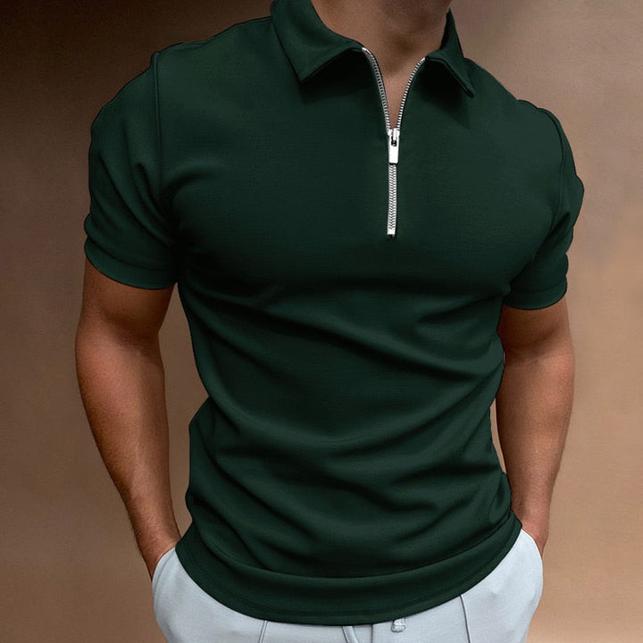Tailliertes Herren Poloshirt mit halbem Reißverschluss – Modern, bequem & vielseitig
