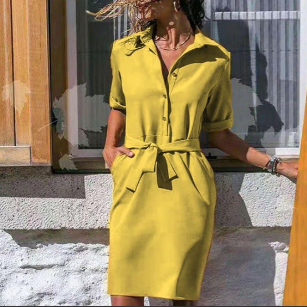 Lässiges Wickelhemdkleid Für Damen | Mini