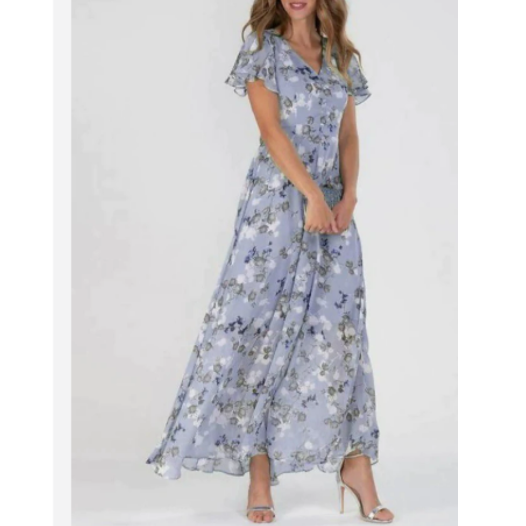 Damen Sommer Formelles Blumen Hochzeitsgast Kleid | Maxi