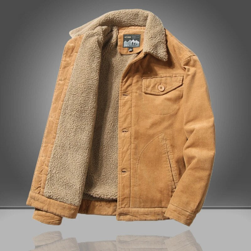 Herren Jahrgang Knopf Daunen Jacke | Warme
