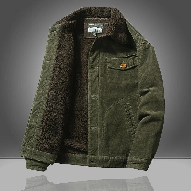 Herren Jahrgang Knopf Daunen Jacke | Warme
