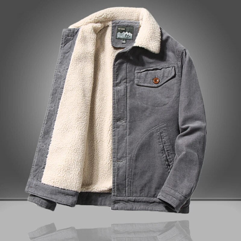 Herren Jahrgang Knopf Daunen Jacke | Warme