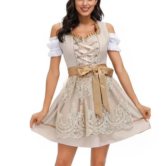 Damen Mini-Dirndlkleid – Oktoberfest Outfit Traditionell & Modern