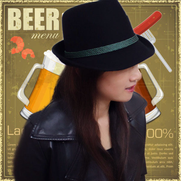 Damen Fedora Hut mit Feder – Eleganter Filzhut im Oktoberfest & Street Style Look für modebewusste Frauen