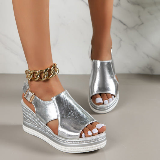 Cristine – Orthopädische Sandalen mit Glanz-Finish für stilvolle Entlastung