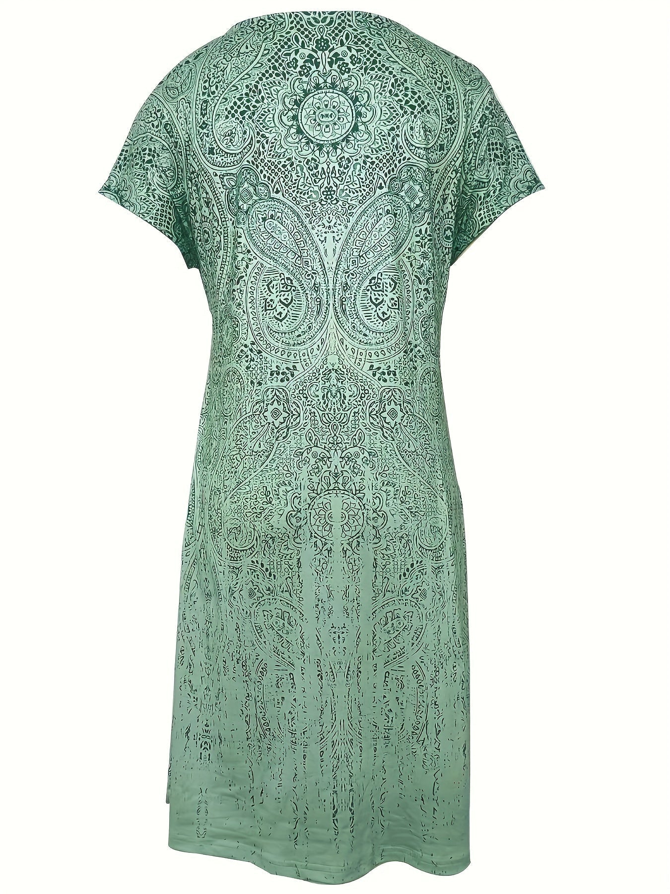 Sommerkleid Mit Rundhalsausschnitt Und Kurzen Ärmeln Für Damen | Mini