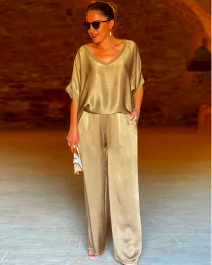 Damen Festliches Zweiteiliges Set | Eleganter Abendlook