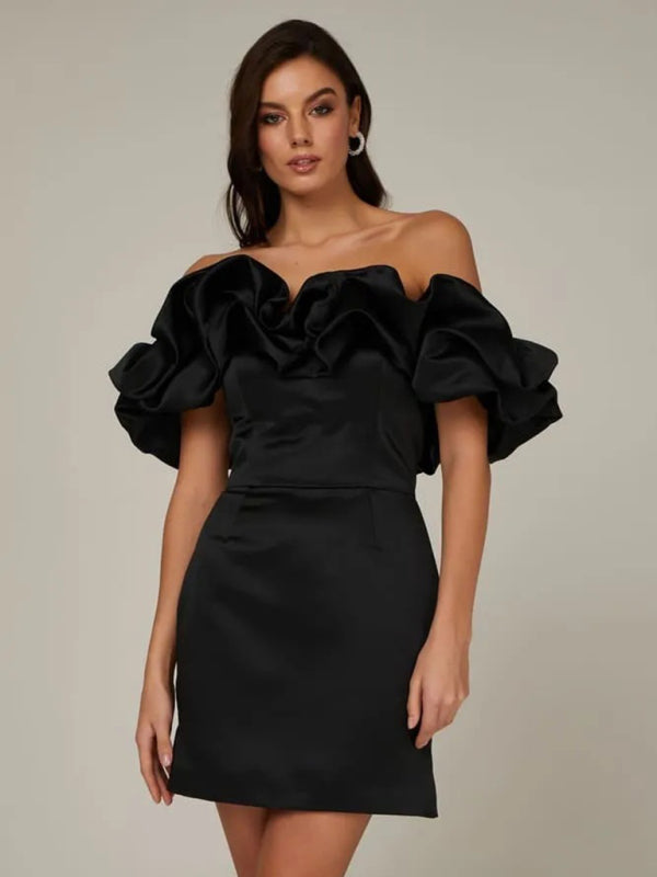 AITANA | Off-Shoulder Abendkleid mit Rüschendetail