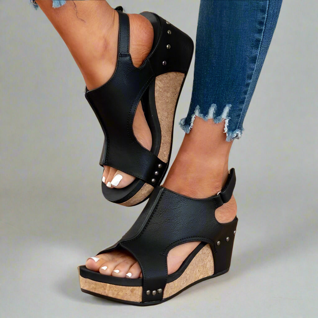 Lila – Orthopädische Sandalen aus veganem Leder mit Haltungskorrektur